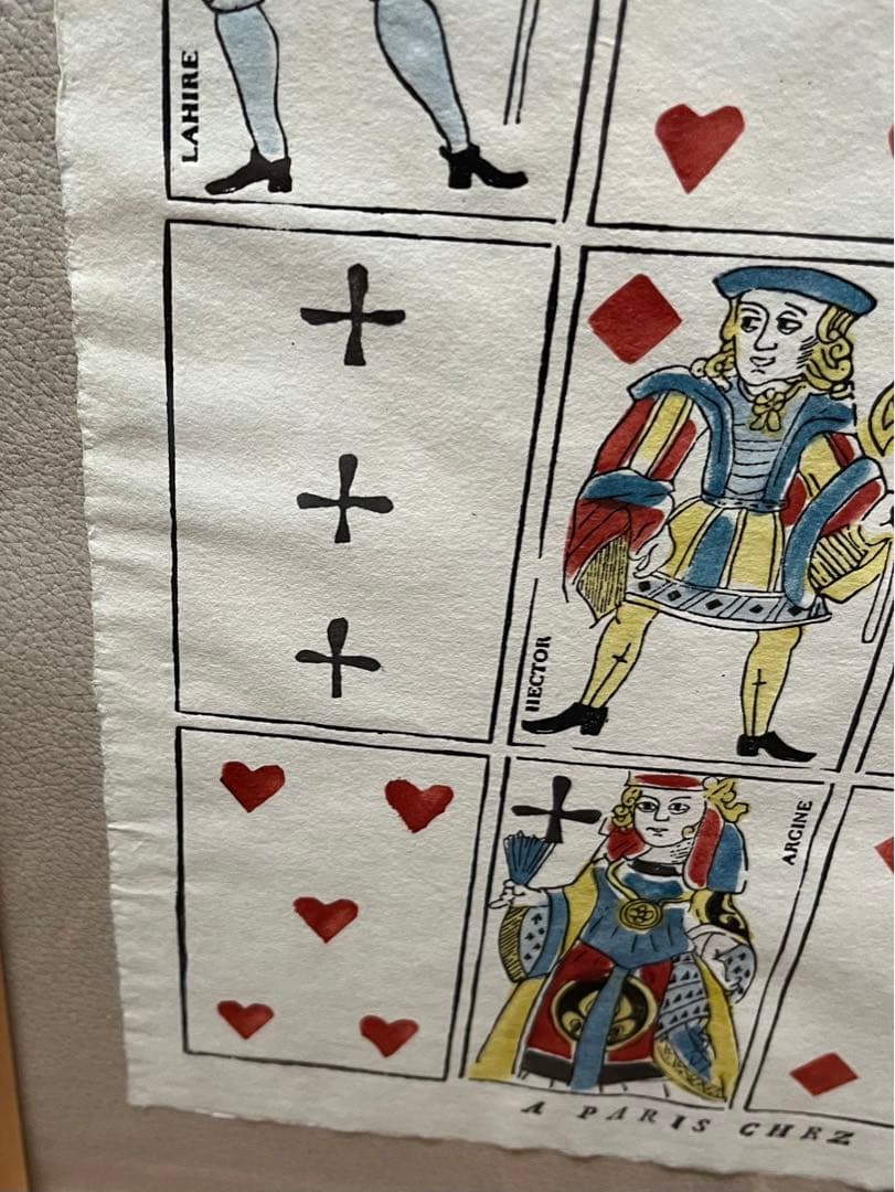 アントワネット・ポワソン　 ドミノペーパー　額装　トランプカード