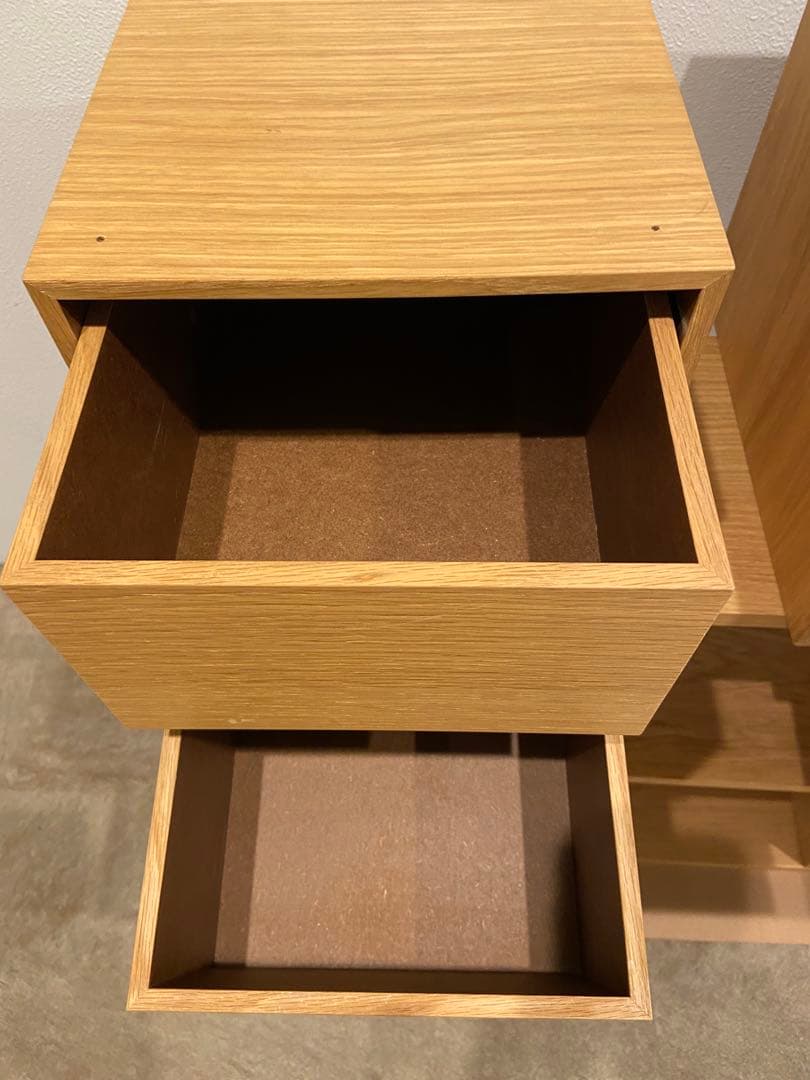 ※専用ページ※①⭐️２個セット⭐️廃盤希少⭐️無印⭐️オーク材⭐️木製収納ケース⭐️