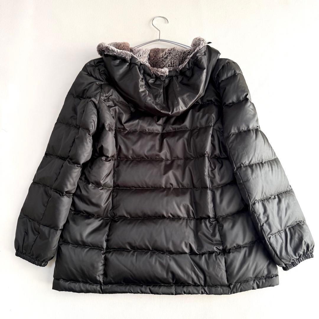 大きめ✨23区✨ダウンライナー付きモッズコート（３XL）カーキ　ラクーンファー