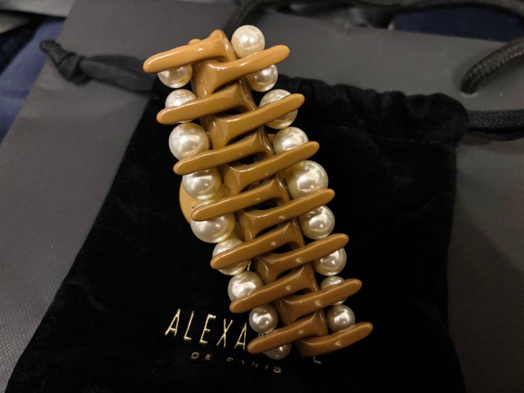 【新品未使用】アレクサンドルドゥパリ クリップM ブラウンベージュ