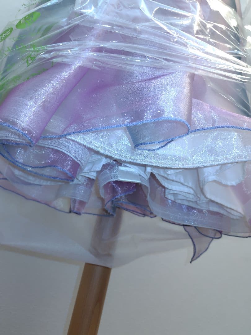 DRESCCO グラデーションパープルオーガンジーロングドレス