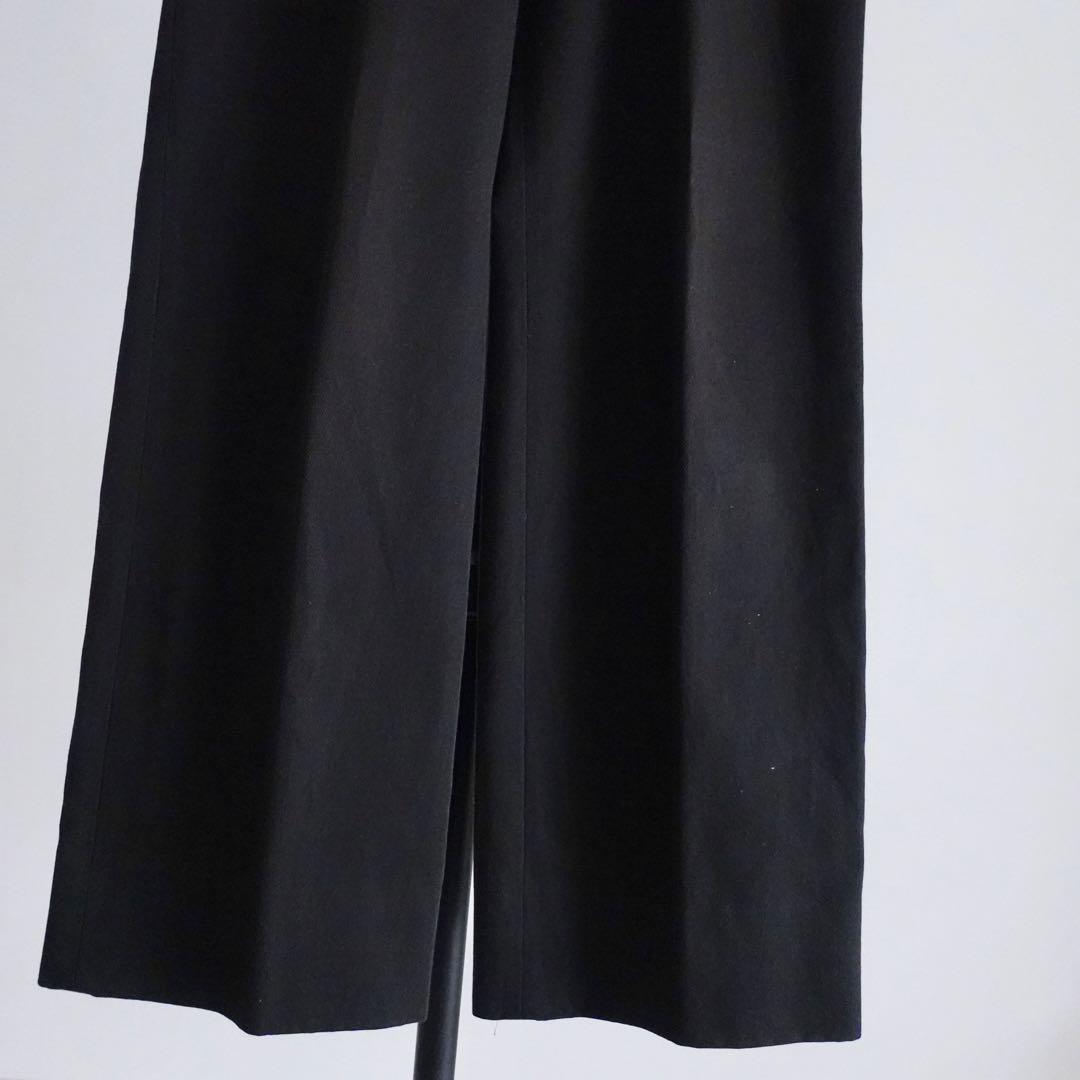 1990s KENZO Homme コットンキャンバス　ワイドフレアパンツ　墨黒