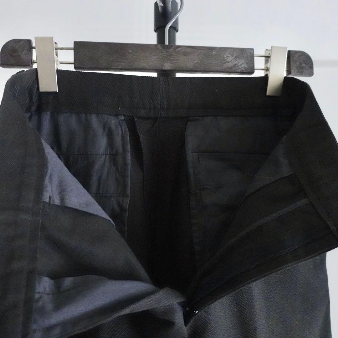 1990s KENZO Homme コットンキャンバス　ワイドフレアパンツ　墨黒