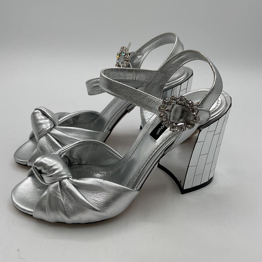 ドルチェ＆ガッバーナ D＆Ｇ サンダル シルバー 22〜22.5 箱付