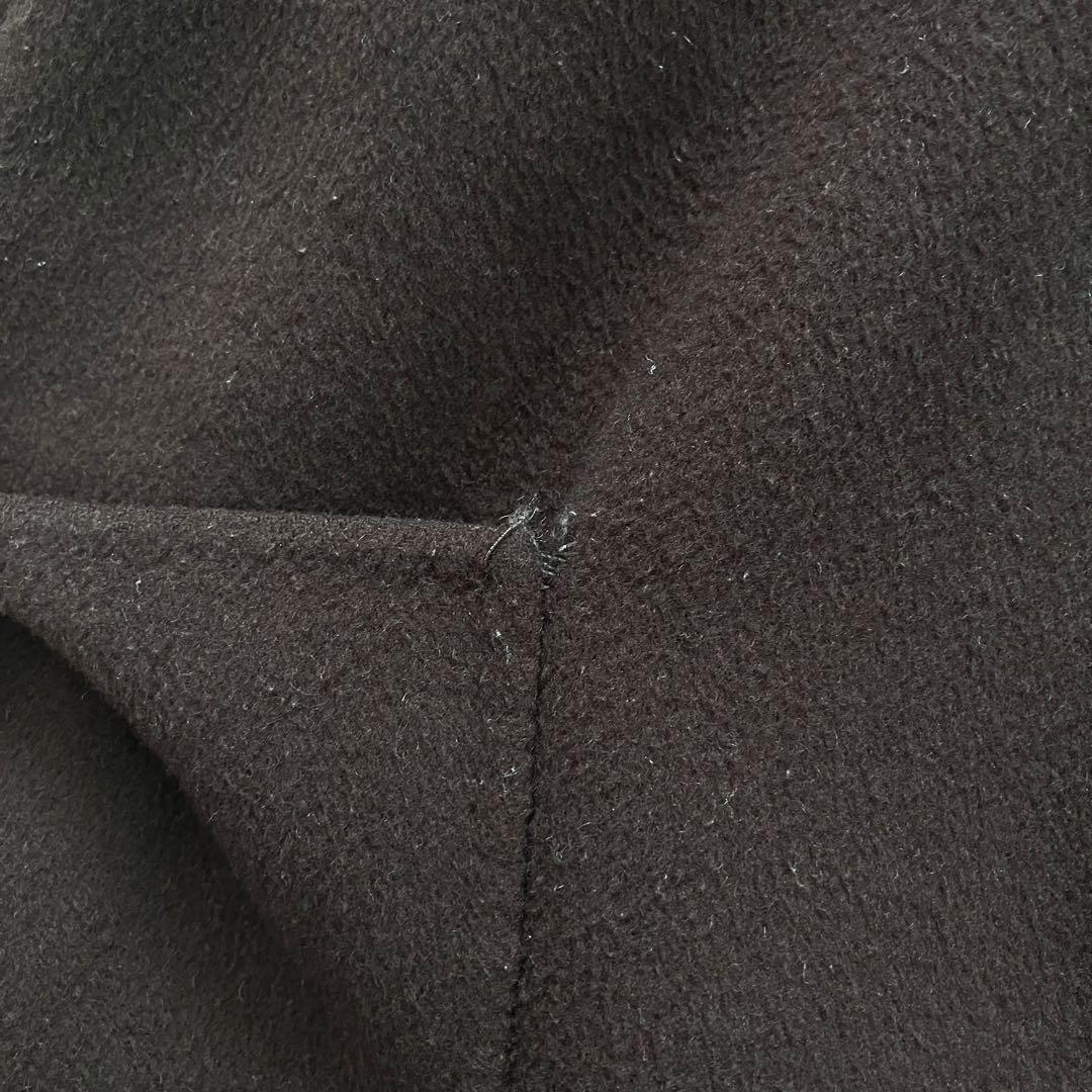 プラージュ ウールリバーコート リバーシブル ブラウン チェック 38