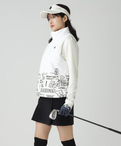 美品♪2025モデル PEARLY GATES 中綿ベスト M レディース 白