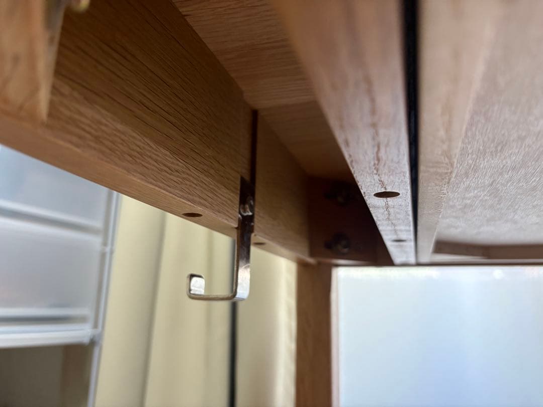 無印良品　 オーク　無垢材デスク　木製　机　引き出し付き　作業台　北欧