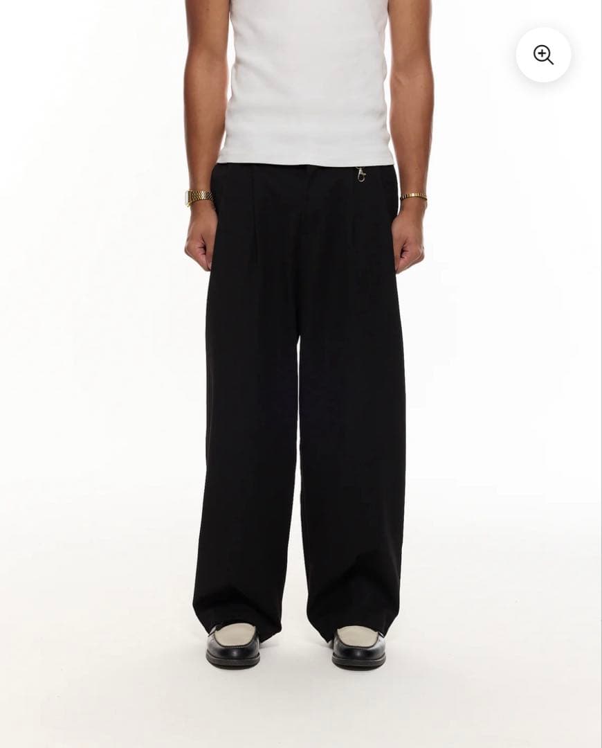 パンツ sweatscollective PLEATED PANT - BLACK M