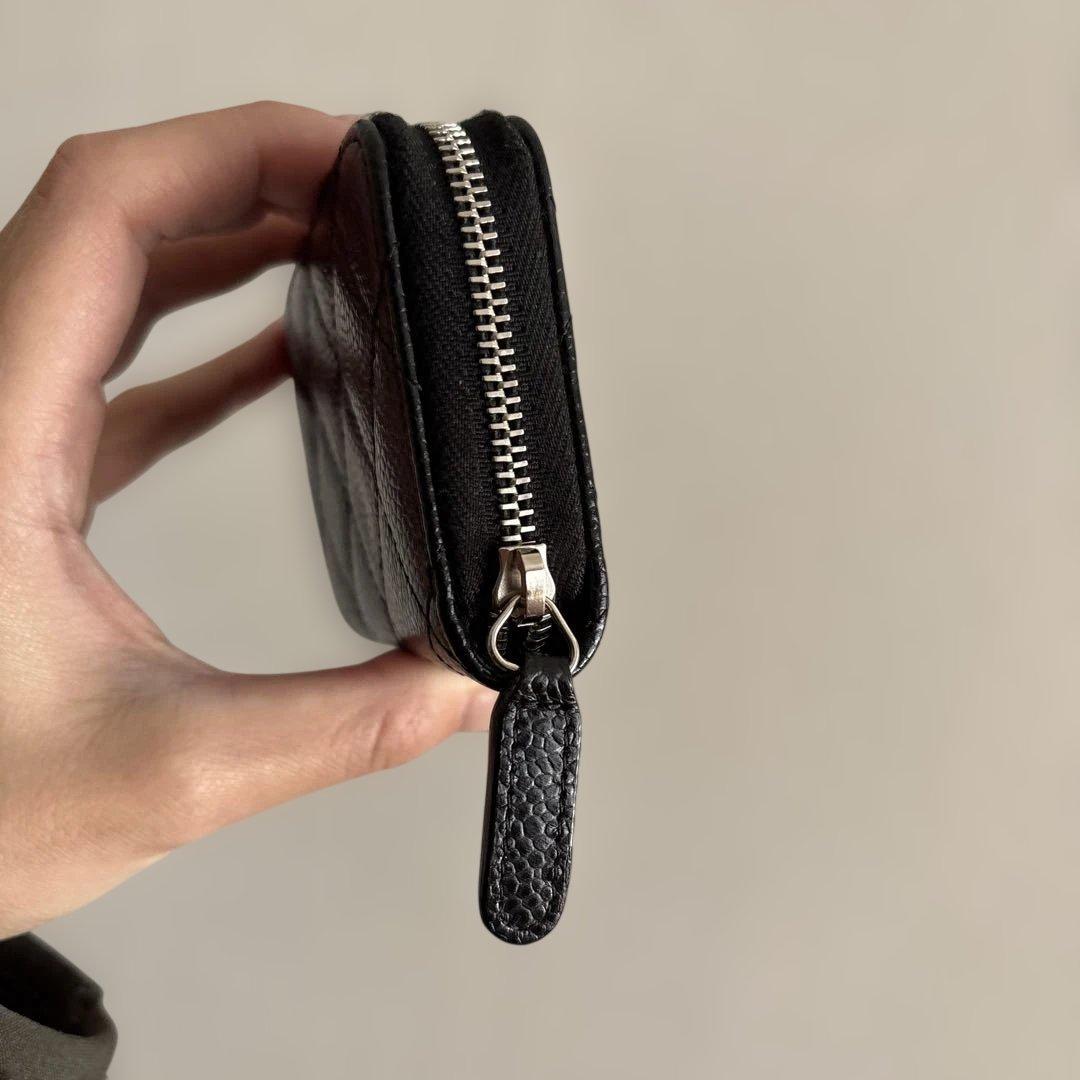 【正規品】CHANEL ケース・ミニウォレット・シルバーココマーク