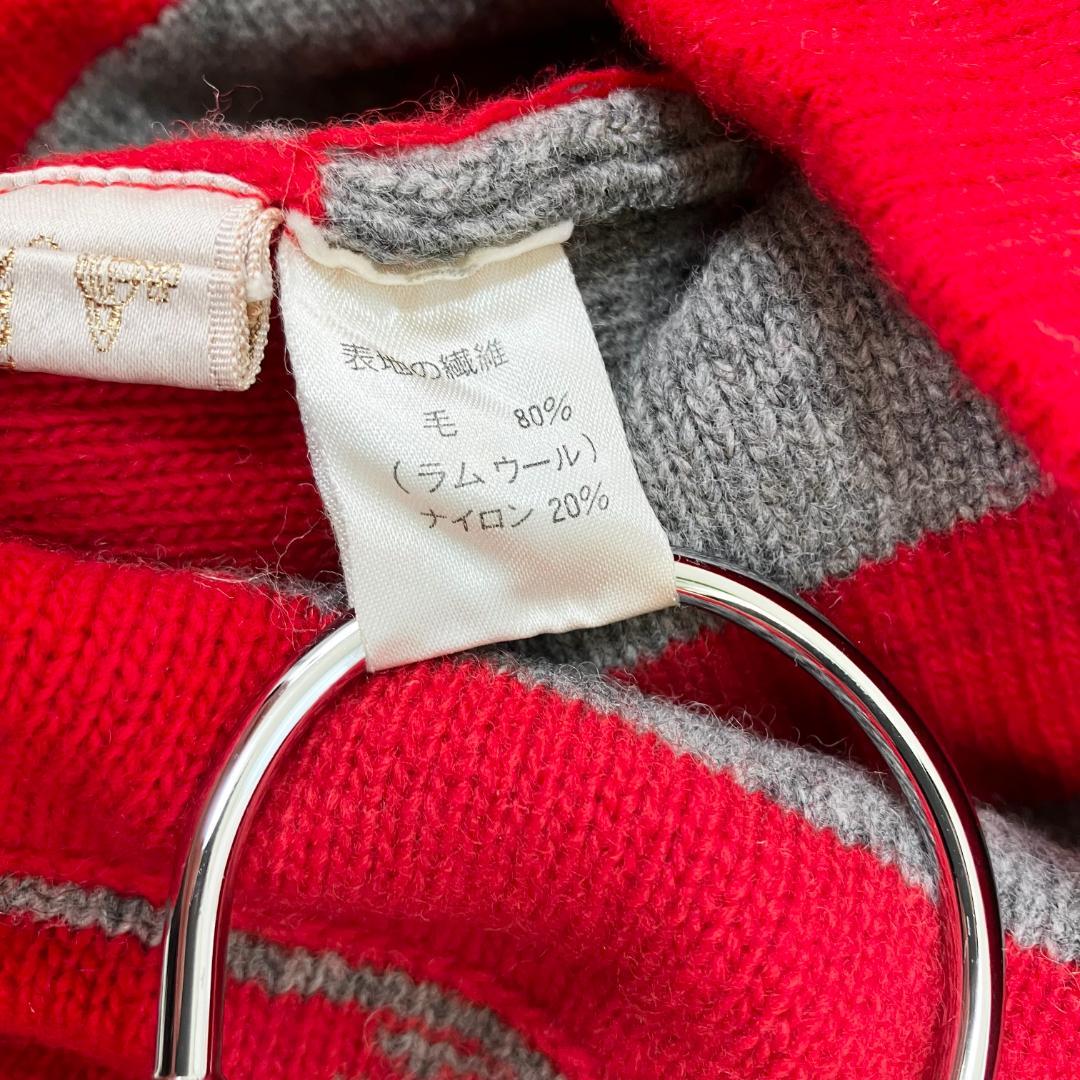 Vivienne Westwood ウール ボーダー オーブ ニットキャップ