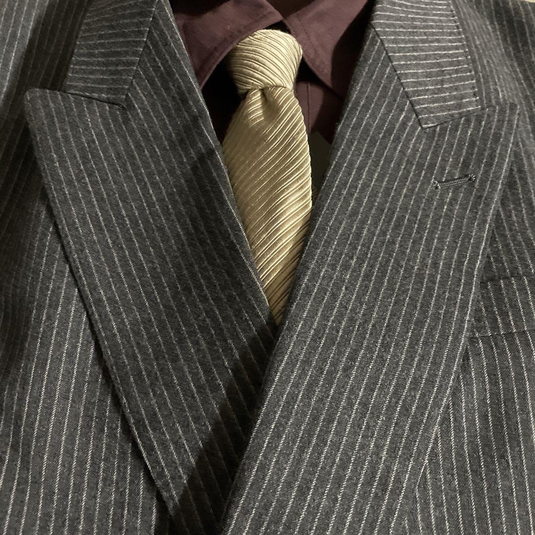 極美品 極上ウール ダブルスーツ × GIORGIO ARMANI ネクタイ