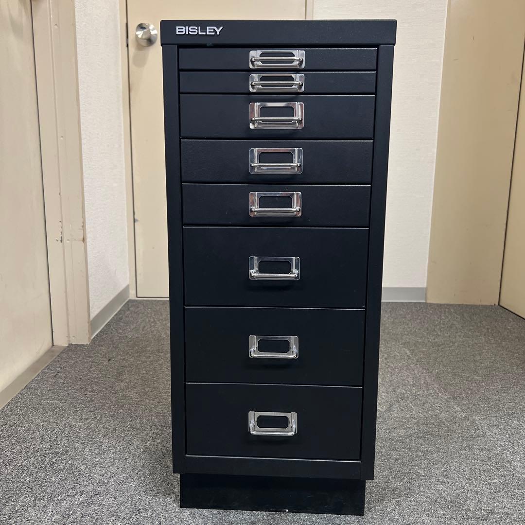 BISLEY スチールキャビネット ブラック 8引き出し