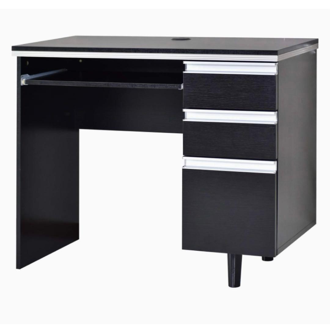 DORIS ドリス PCデスク ワークデスク 机 引き出し スライダー ブラック