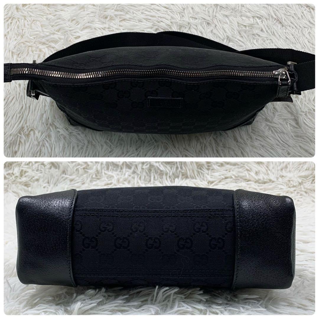 【✨極美品✨】グッチ ショルダーバッグ GGキャンバス ブラック