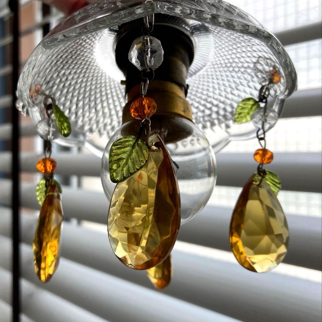 ミニシャンデリア　【果実】　1920年　フランス　ミニシェード　アンティーク