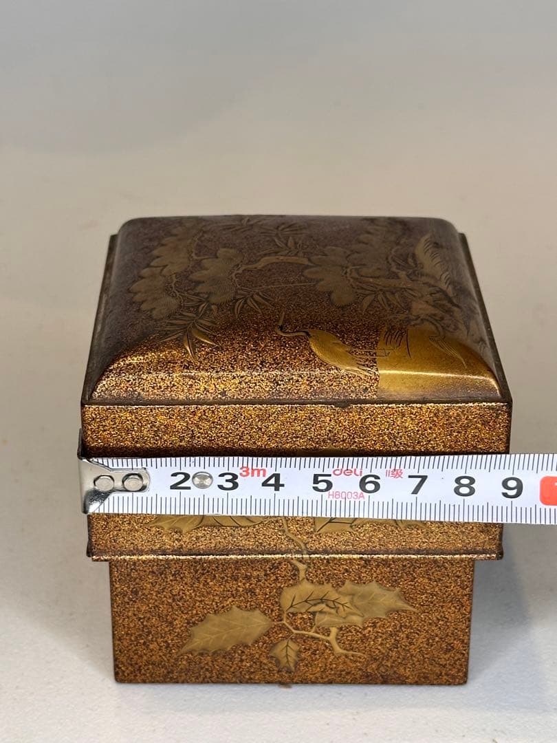 金蒔絵 方箱 時代物 傷有り 漆芸 骨董品
