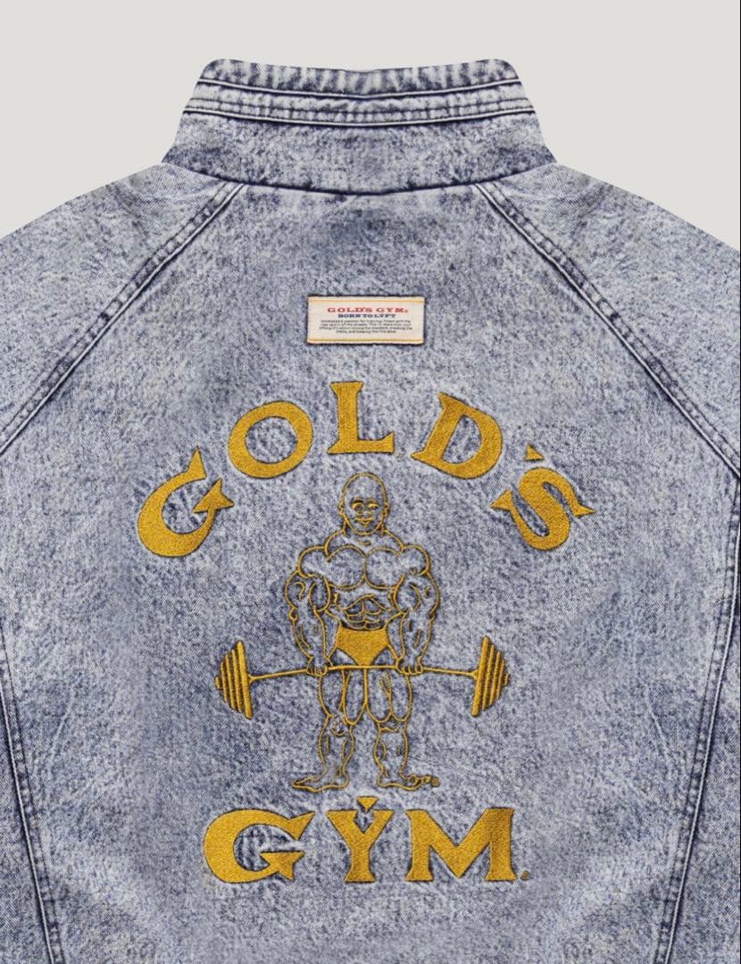 LÝFT × GOLD'S GYM OVERSIZE DENIM JACKET