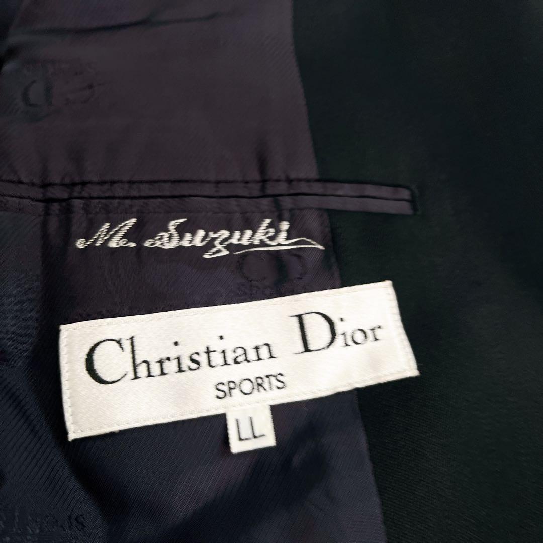 極美品✨Dior 紺ブレ XL相当 テーラード ジャケット ダブル ワッペン