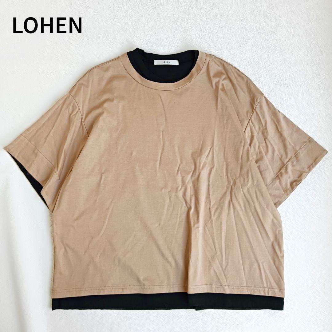 極美品♡24SSローヘンLOHENバイカラーレイヤードTshirt半袖Tシャツ
