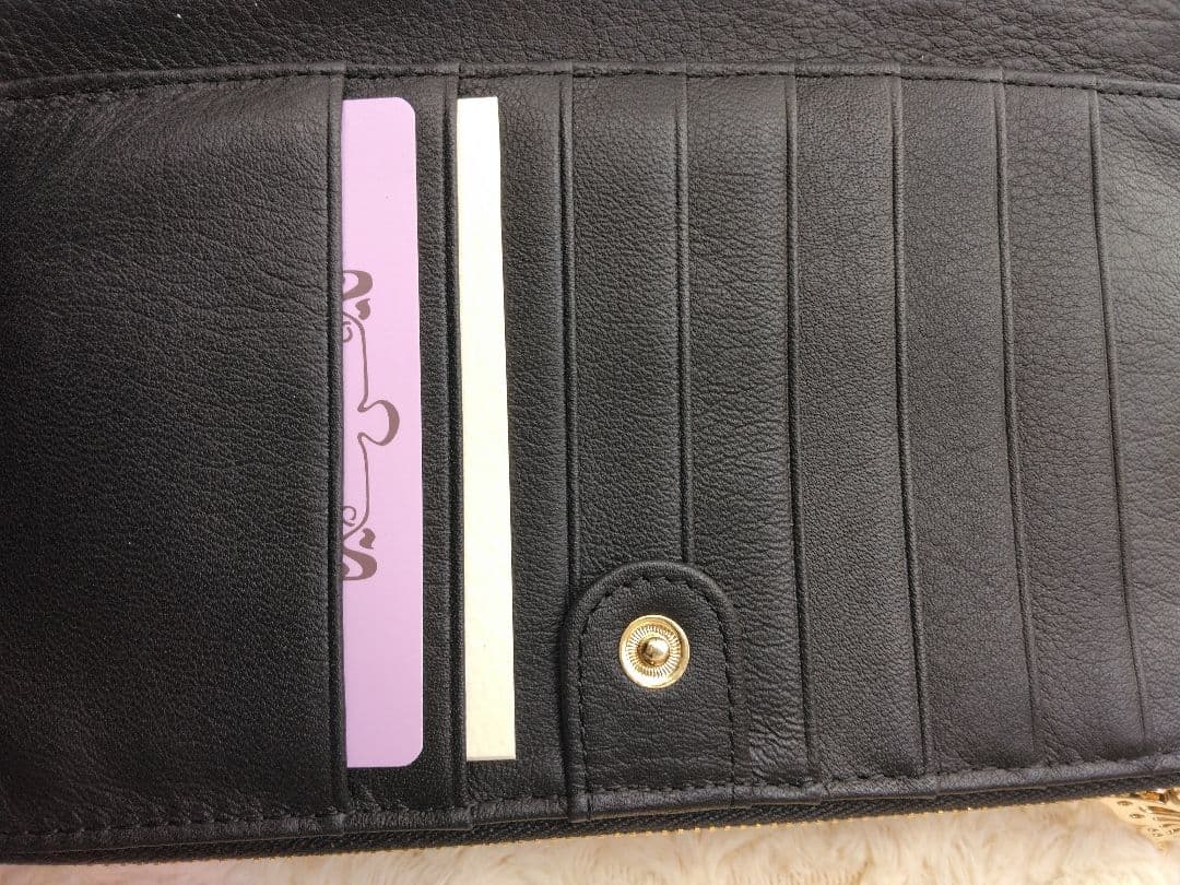 新品 アナスイ 猫 長財布 がま口 プレイングキャット 巾着付 ANNA SUI