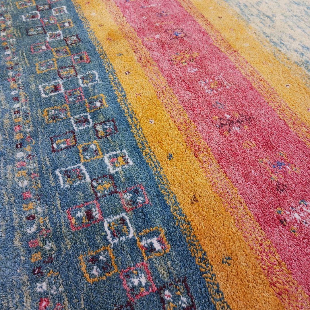 Y2874 ペルシャ絨毯 ギャッペ SHIRZA シラーズ産 ウール100％