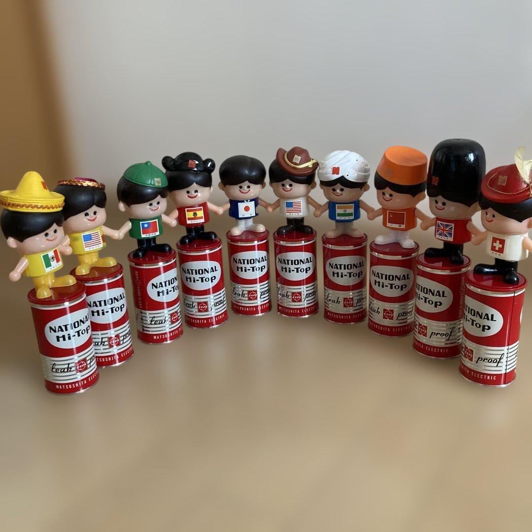 昭和レトロ　ナショナル坊や/ハイトップ乾電池貯金箱