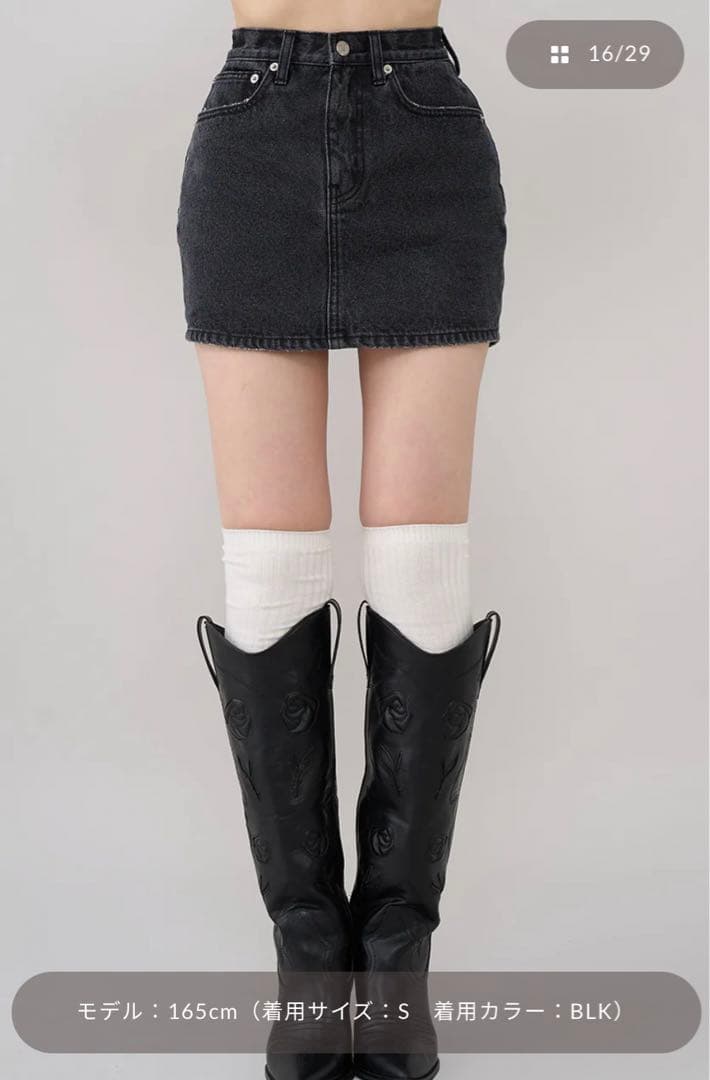 Darich バックカーブデニムミニスカート
