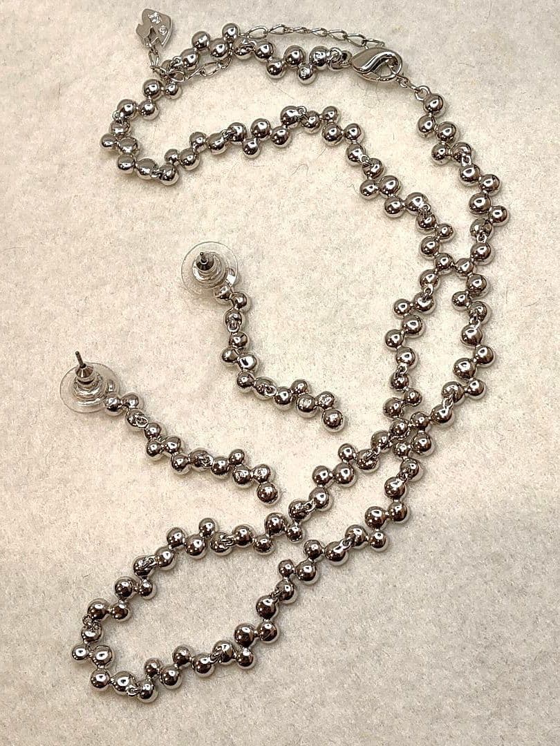 極美品　スワロフスキー Fidelity ネックレス ピアスセット　シルバー