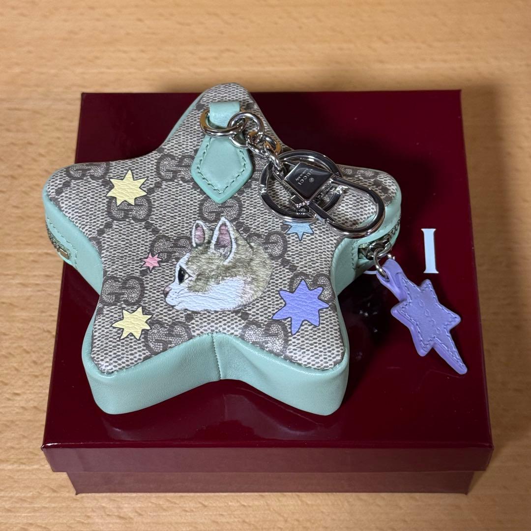 GUCCI グッチ ヒグチユウコ ボリス 星型 キー チャーム ポーチ 猫 ネコ