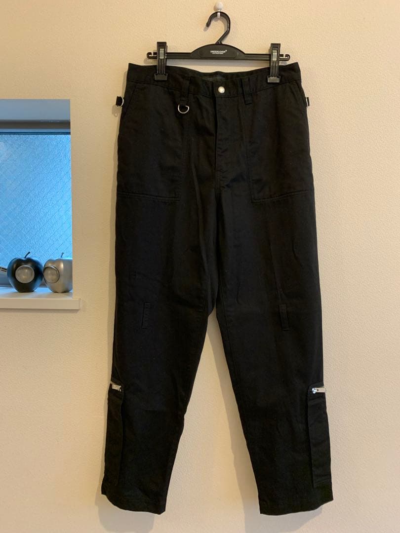 UNDERCOVER 20SS/コットンカツラギフライトパンツ ブラック