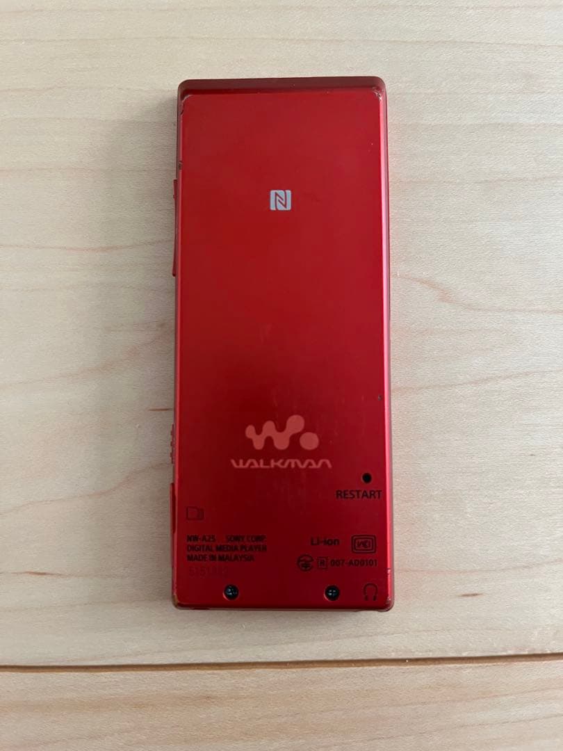 ‼️音楽入りSDカード付き‼️SONY ウォークマン 赤 ハイレゾ音源対応