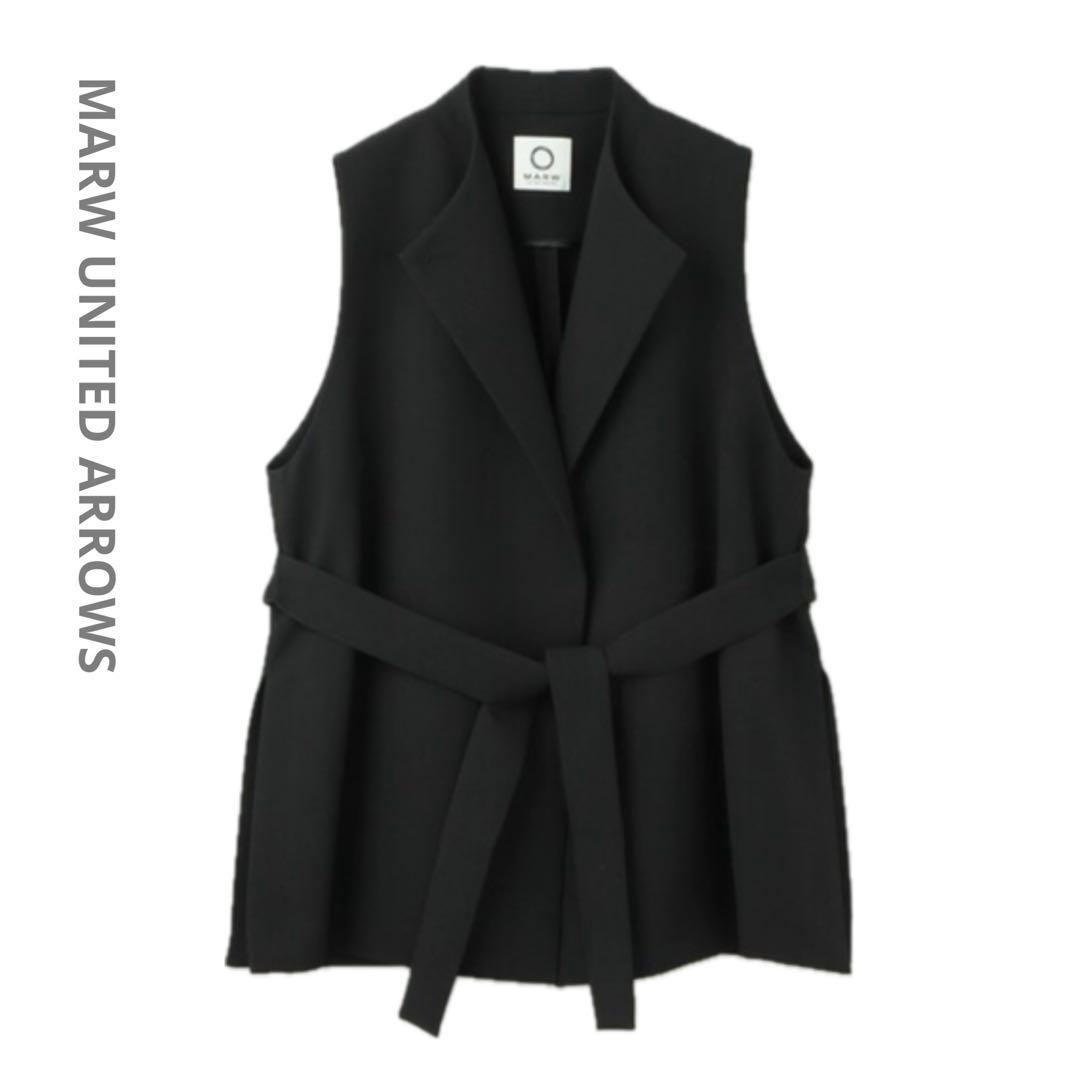 人気 2024 マルゥユナイテッドアローズ ウエストベルトジレ 黒