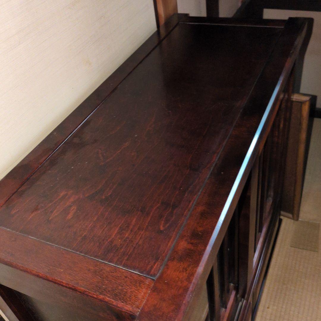 民芸調レトロ　収納棚無垢