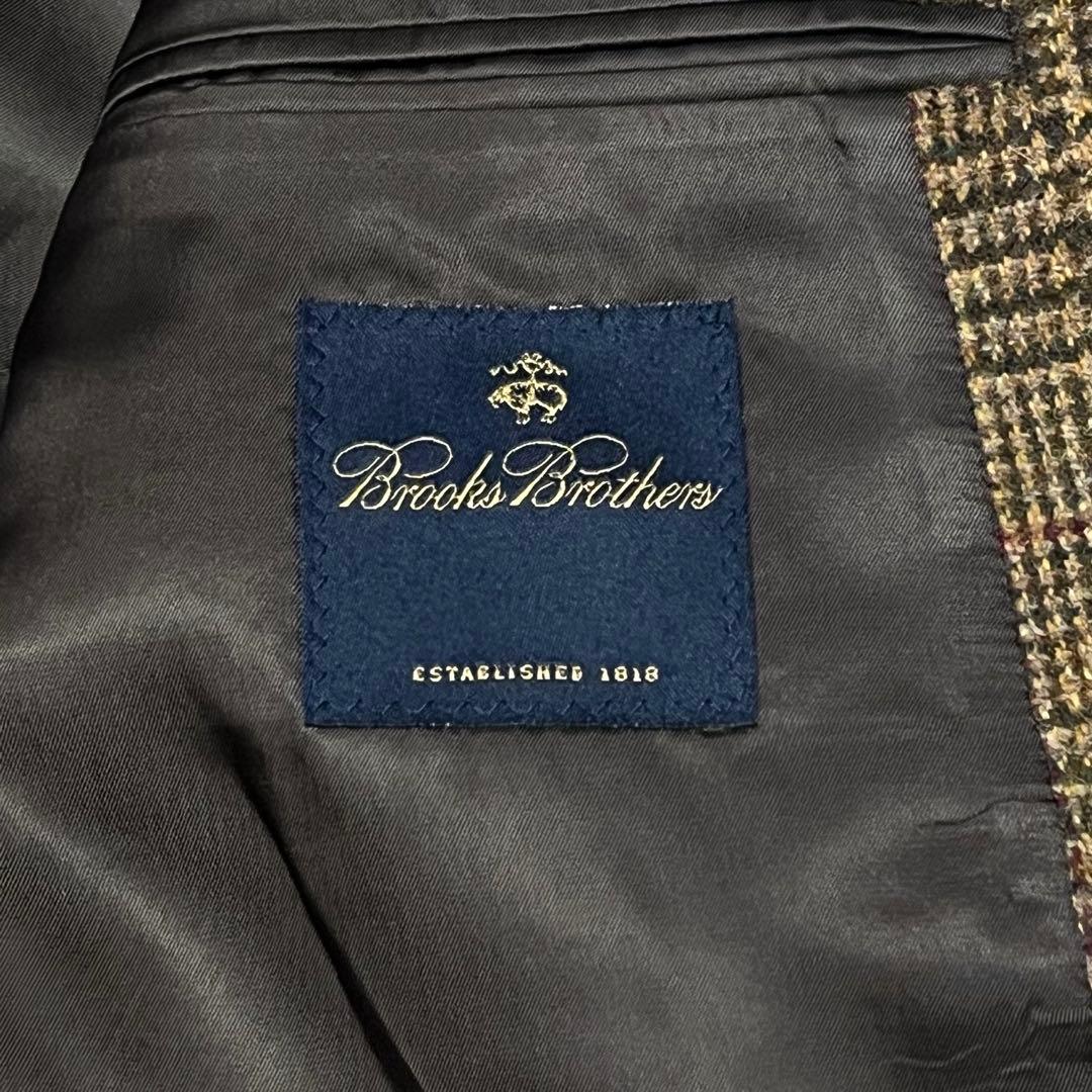 美品✨ブルックスブラザーズ グレンチェックツイードジャケット42 くるみボタン