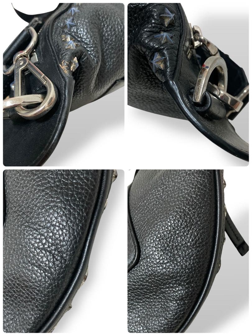 【未使用級】ジミーチュウ　スタースタッズ クロスボディバッグ　ショルダーバッグ黒