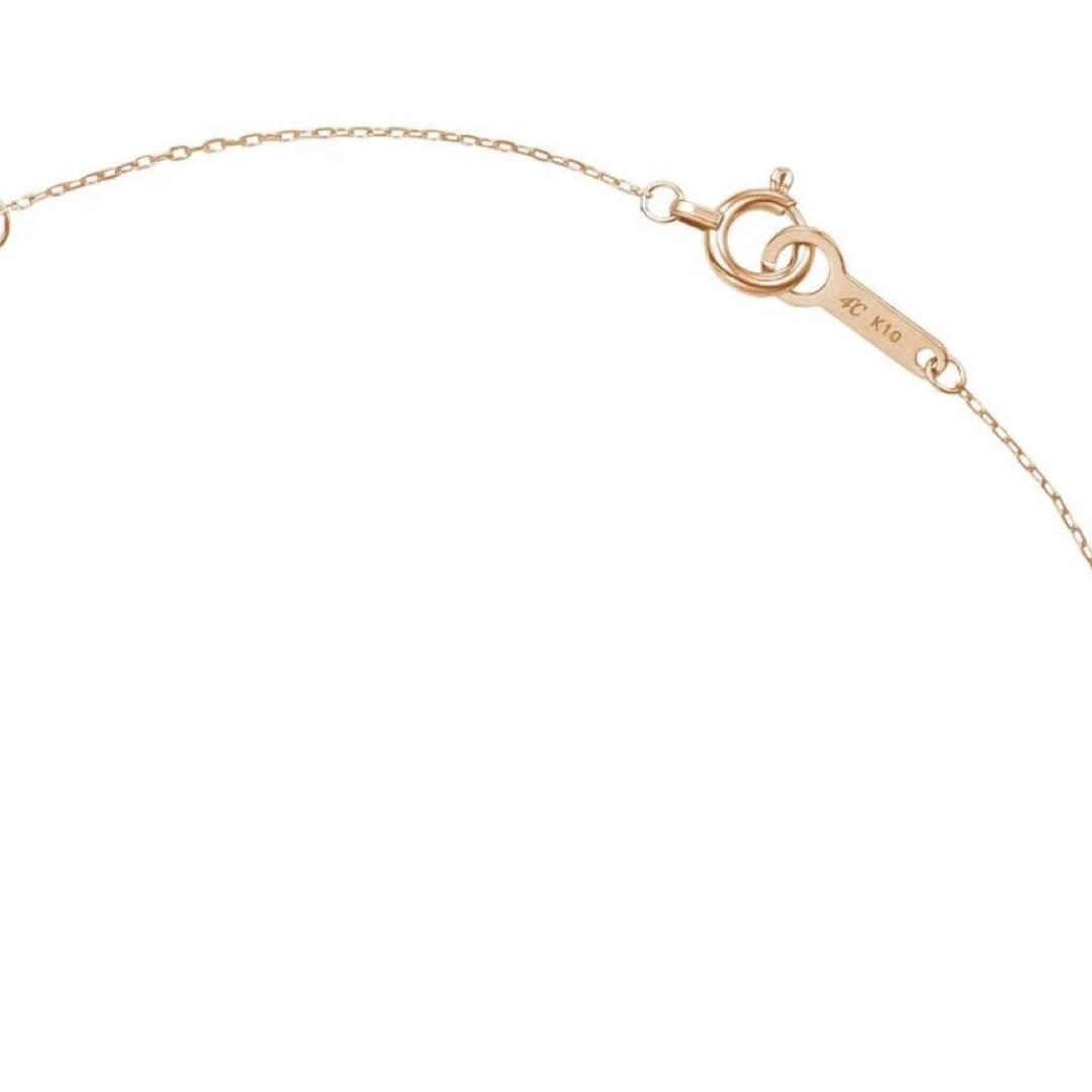 4℃ 10k月と星のネックレス ピンクゴールド