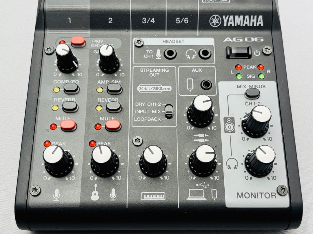 ヤマハ　オーディオインターフェース　AG06MK2
