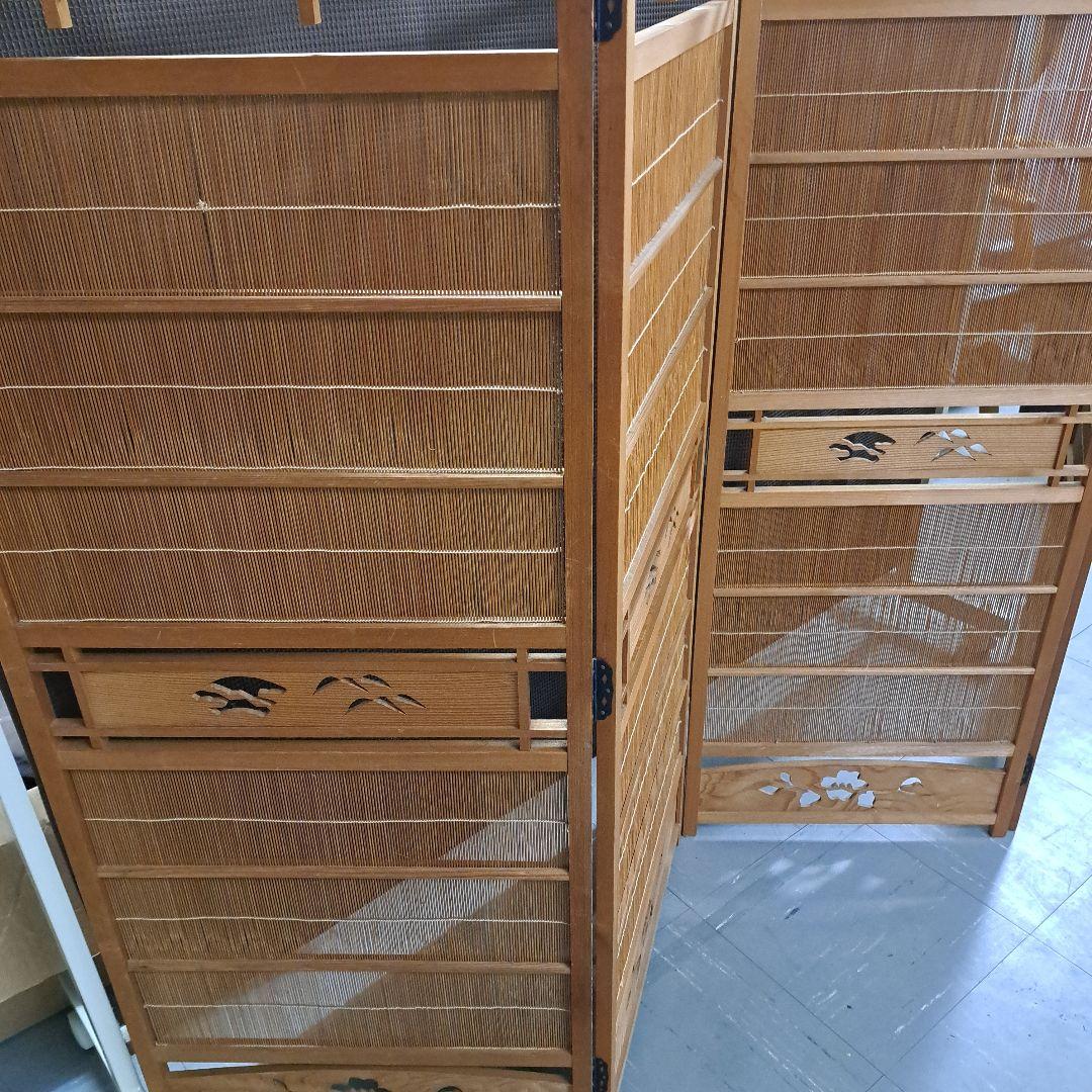 ♡木製４つ折りパーテーション昭和レトロ♡