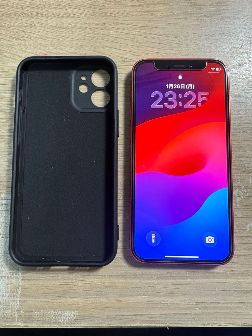 iPhone 12 mini (PRODUCT)RED ケース付き　simフリー