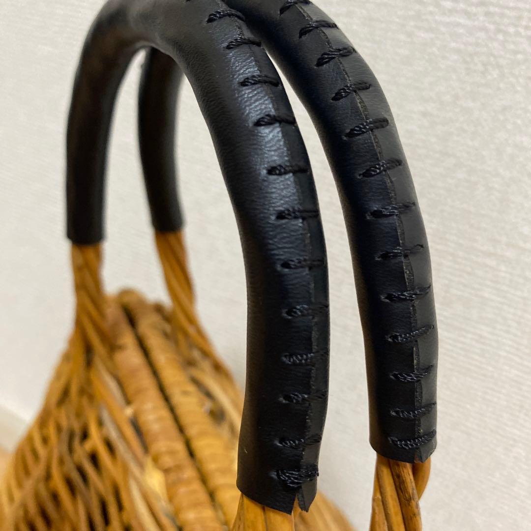 odds ラタンシェルバッグ　かごバッグ