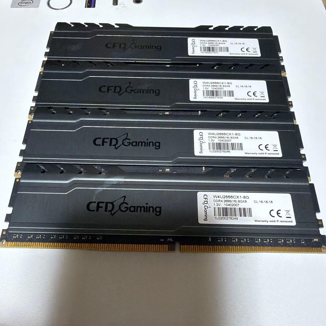 CFD Gaming DDR4-2666 32GB RAM (8GB×4枚)