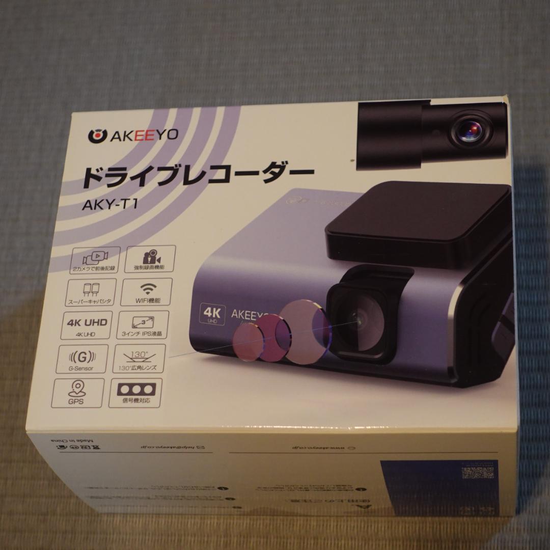 AKEEYO 4K ドライブレコーダー AKY-T1　800万画素　専用アプリ