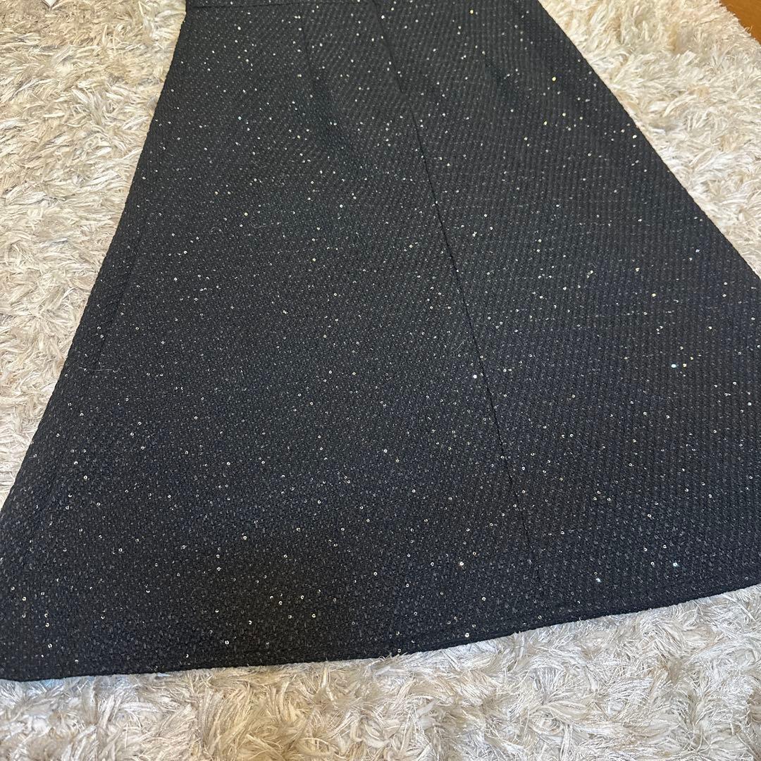 leja ドレス 花柄レースカラースパンコールAラインワンピースドレス