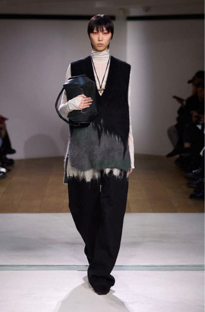 トップス Drip Glaze Pattern Mohair Knitted Vest