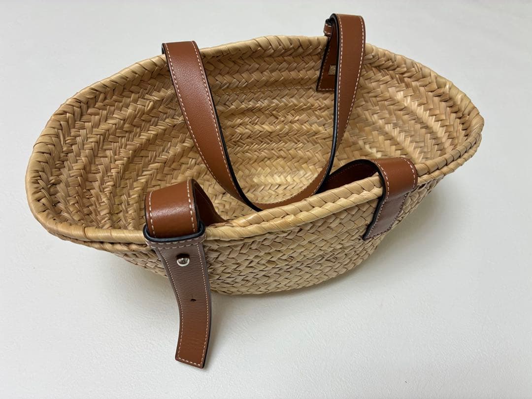 超美品　LOEWE ロエベ　バスケットバッグ　スモール　（ヤシの葉&カーフ）