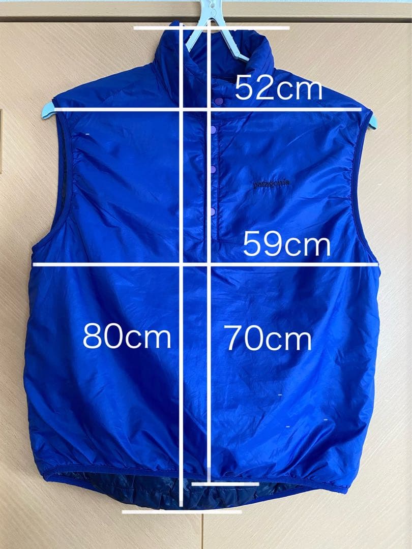 パタゴニア、パプボールベスト スナップボタン、ダウンベスト、ブルー、サイズ L