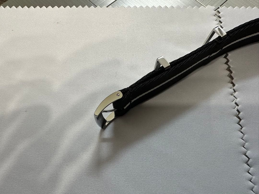 【純正品】オメガ OMEGA NATOストラップ ブラック＆ホワイト