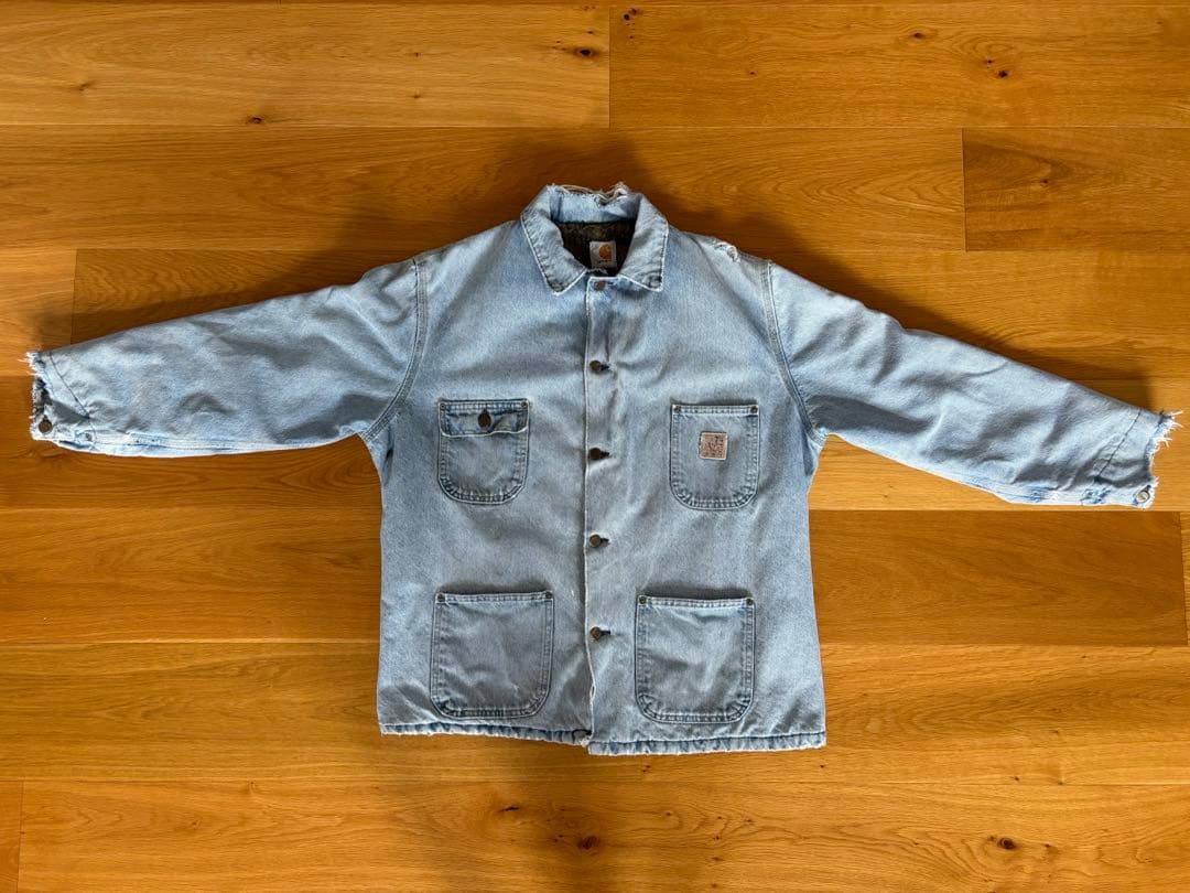 80s 90s Carhartt ミシガンチョアジャケット　デニム　フェード