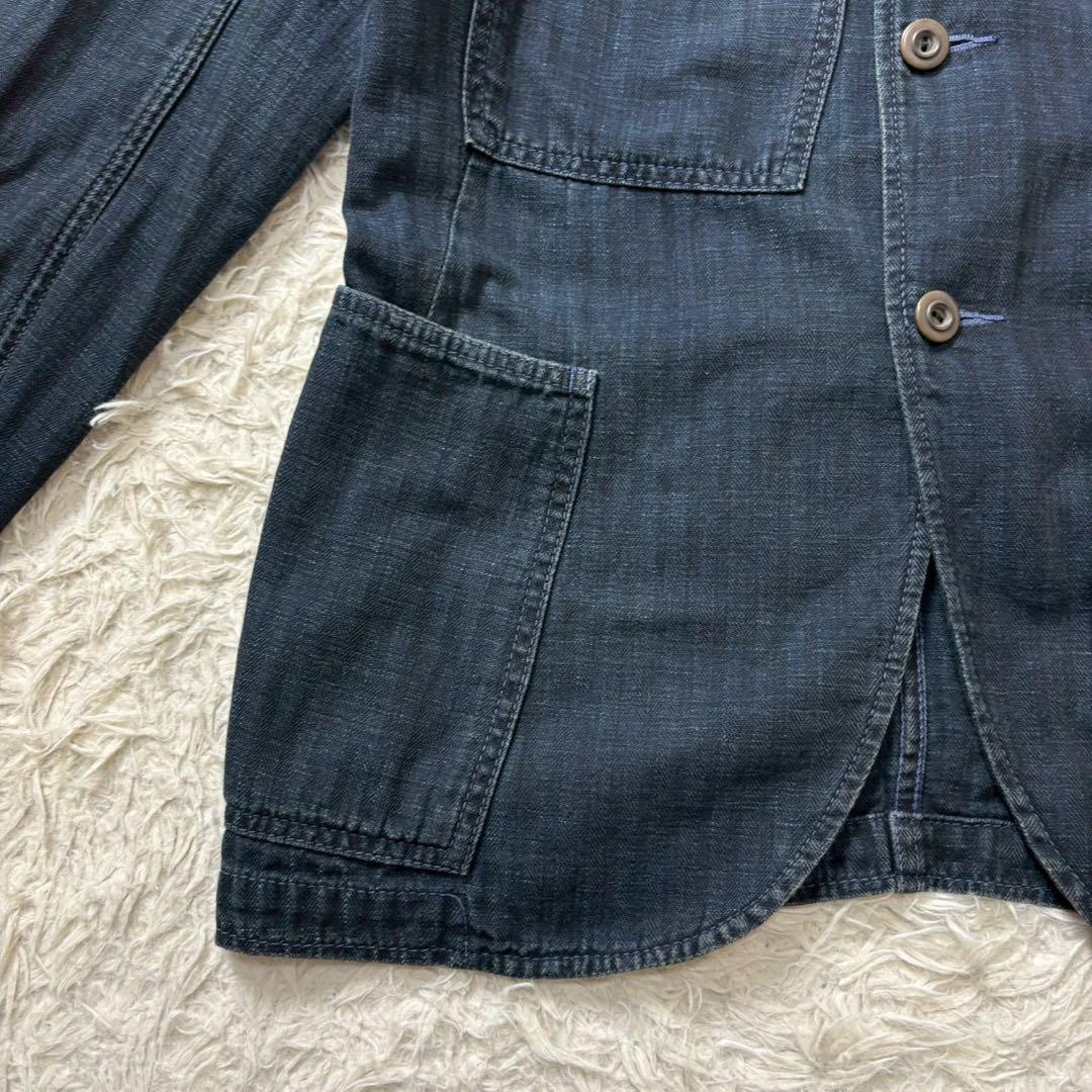45rpm デニム　テーラードジャケット　インディゴ　アンコン　L相当