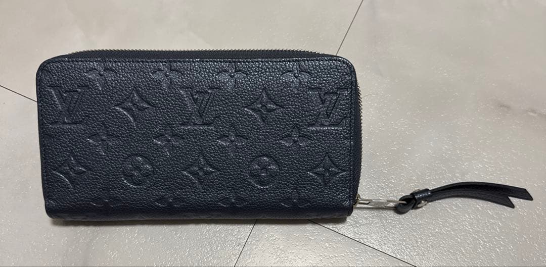 ルイヴィトン モノグラム 長財布 メタリックブルー 美品